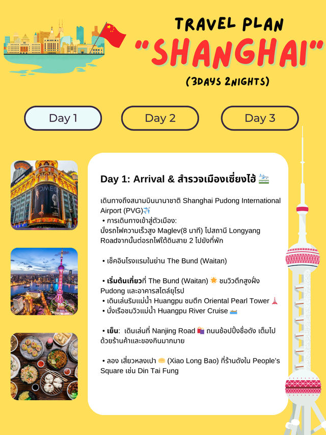 แจกแพลนเที่ยวเซี่ยงไฮ้ (Shanghai) 3 วัน 2 คืน 🇨🇳