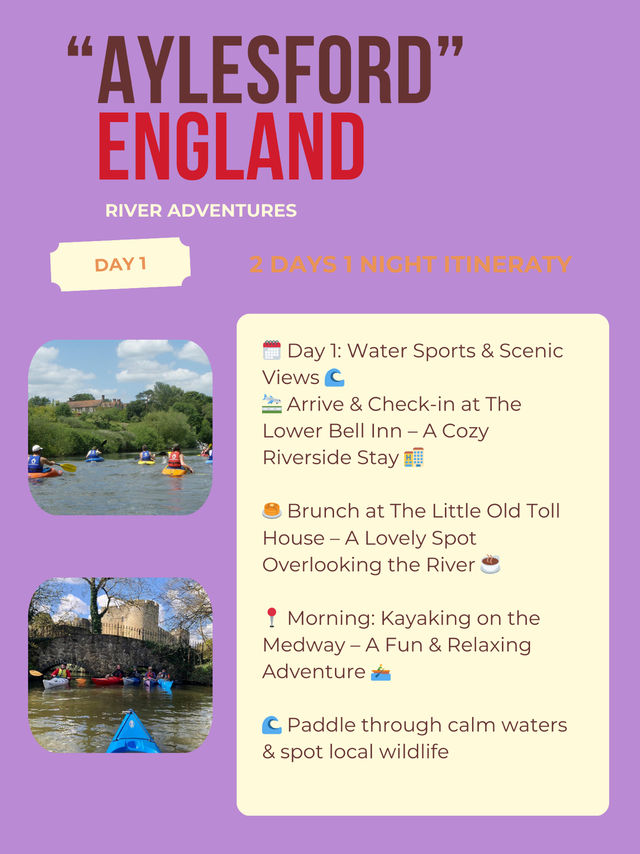 Aylesford itinerary for River Adventures