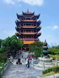 Exploring The Yellow Crane Tower, an iconic historical landmark in Wuhan, China. 