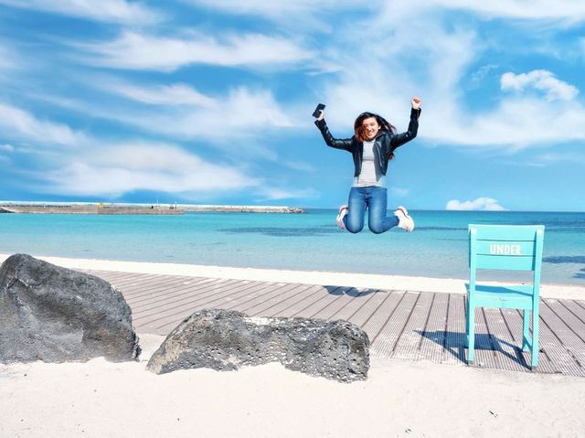 Woljeongri Beach Vibes 🌊☕ – Chill Days in Jeju