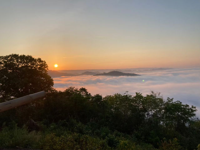 ชมพระอาทิตย์ขึ้น พร้อมทะเลหมอก หนองคาย 🌅🏔️