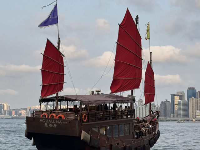 Sailing on the Dukling: My Sunset Cruise of Victoria Harbour! 🇭🇰🌅