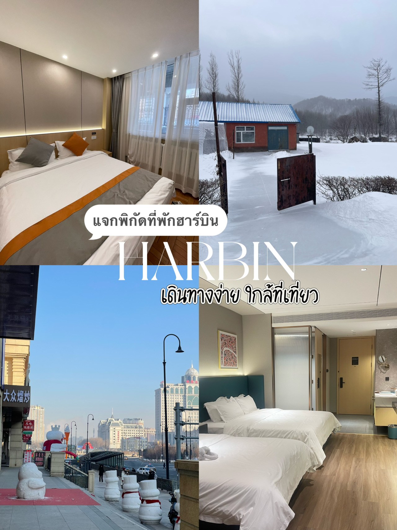 Sharing the best places to stay in Harbin with great locations!
This trip to Harbin really proved that "good accommodation = a much easier trip" 🫶
Here's a list of places to stay in prime spots where you can just walk around without the hassle of catching a ride.
________________________
1. Hexing E-sports Hotel
· Close to the Chinese Baroque area
· Convenient for strolling, taking photos, and finding food with a chill vibe
________________________
2. Tiantian Holiday Serviced Apartment
· Just a few steps away from Zhongyang Street
· And you can keep walking to Saint Sophia Cathedral 🏰✨
________________________
3. 🚇 CheerMay Hotel Harbin
· The Metro is right in front of the hotel!
· Perfect for the freezing winter and avoiding heavy holiday traffic
________________________
4. ❄️ Wuchang Snow Valley Mountain Courier Station
· A cozy cabin-in-the-snow vibe with stunning views 🤍
· Comfortable rooms, great hot water pressure, and delicious food
________________________
✨ Summary
· Close to attractions → Hexing / Tiantian
· Easy commute → CheerMay
· Snow lovers → Snow Valley
________________________