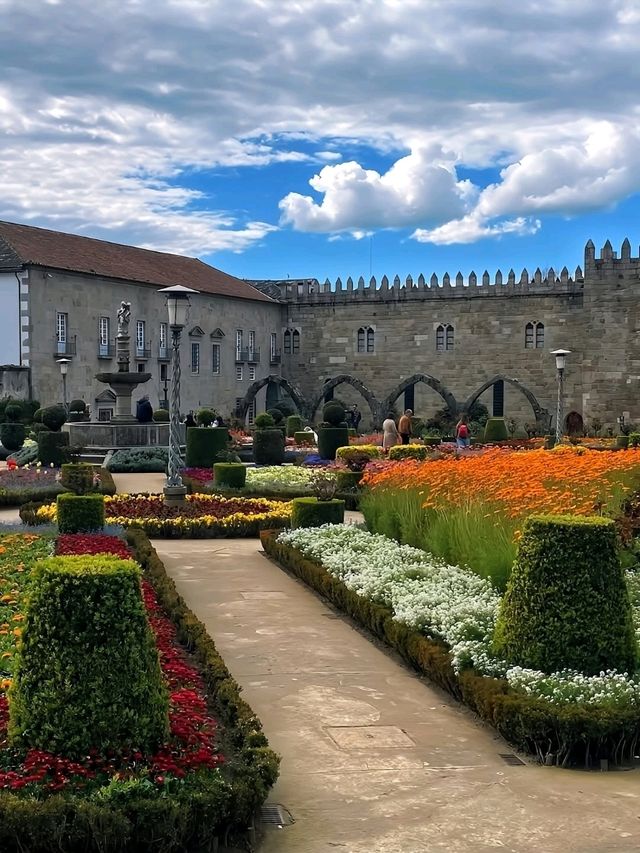 🌸 A Garden Framed by Ruins – Santa Barbara, Braga, Portugal