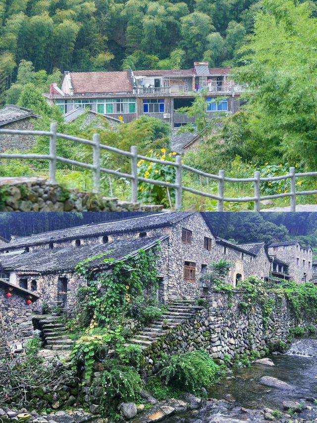 江南石頭第一村!縉雲岩下石頭村!小橋流水人家