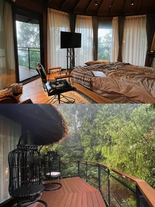 Yichang Forest Log Cabin Detached Villa, a fairy-tale vacation spot on rainy days