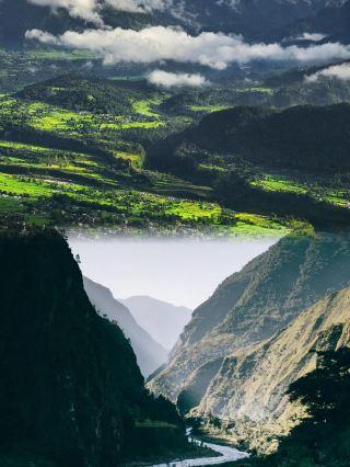 Can't make it to Switzerland, but you can always go to Nepal with friends. 
