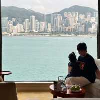 香港九龍香格里拉｜海景推薦！我在這窗邊可以坐一天