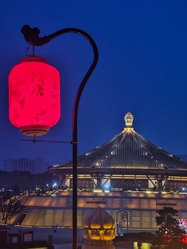 夜遊洛陽明堂古城燈火演繹千年盛唐