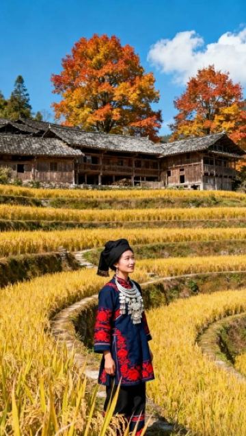 隆回花瑶古寨の秋冬シーズン攻略：無形文化遺産の火と高山の秋景がダブルで楽しめる