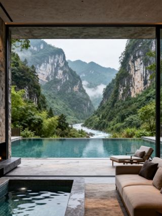 Stayed at a cliffside infinity pool hotel in the Three Gorges, it was stunningly beautiful
