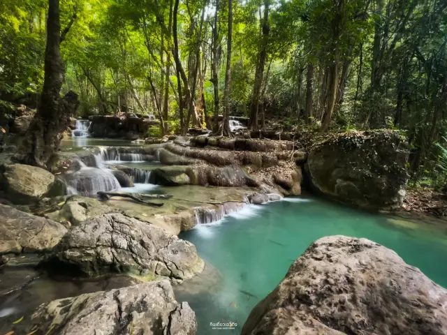 Erawan Waterfall Escape from the heat to the 7th Heaven