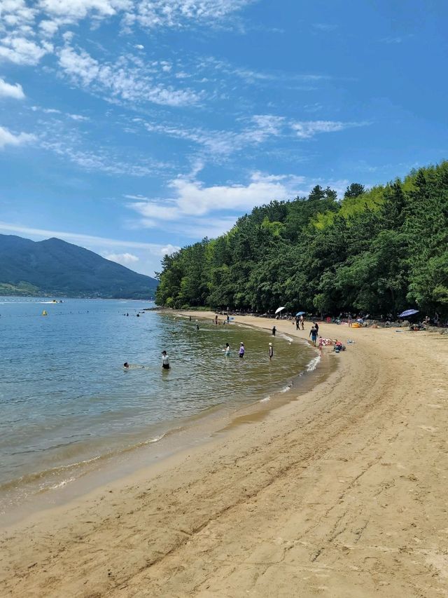 거제도 칠천도에서 유명한 옥계해수욕장🏖