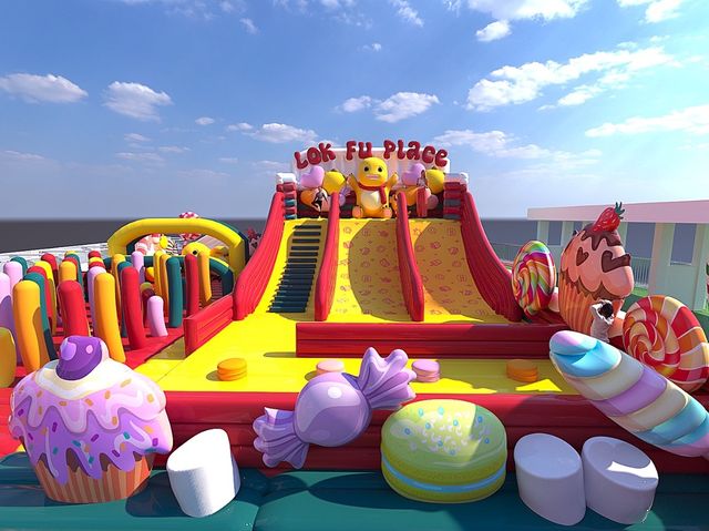 超人氣奶龍首次萌襲香港 Foodie Adventure為食之旅@樂富廣場 ６米高彈跳樂園