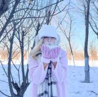เที่ยวจีนเมืองเล็กๆชานเมืองหิมะฟูๆถ่ายรูปสวยมาก
