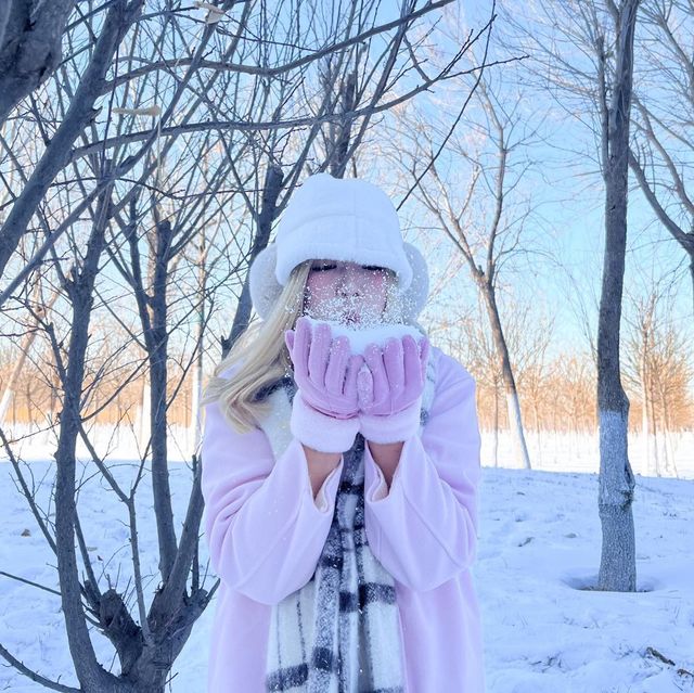เที่ยวจีนเมืองเล็กๆชานเมืองหิมะฟูๆถ่ายรูปสวยมาก