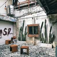 THIS COFFEE SHOP OWNED BY MARIO LAWALATA FEATURES AN "UNFINISHED" CONCEPT FOR ITS DESIGN