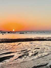 三芝踩海沙看夕陽