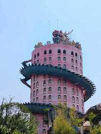 タイ🇹🇭ナコンパトム🐉ワットサムプラン非現実的!!龍が巻きつく寺院