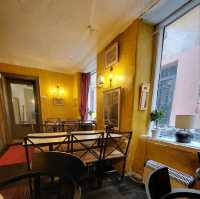 an off beat cafe with nice menu