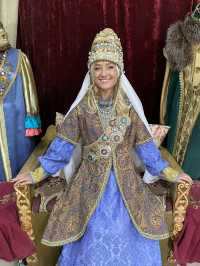 👑 Walking in Tatar village in traditional clothes 