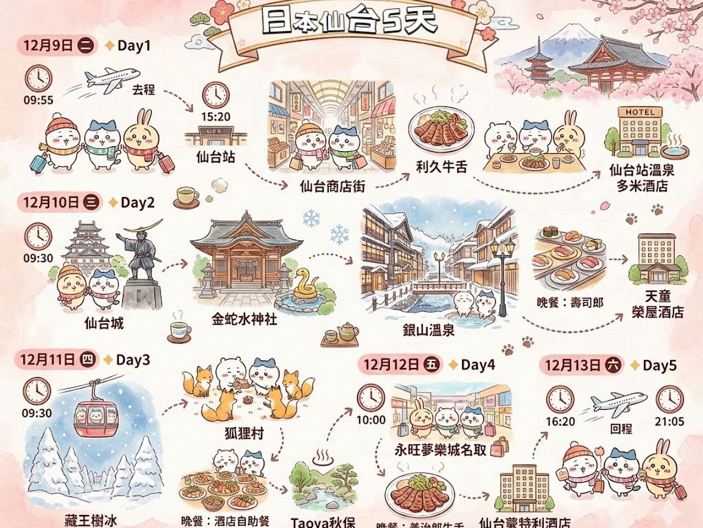 仙台人氣景點逐個玩🎉