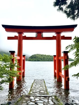 Exploring the peaceful vibes of Kzylkend with stops at the iconic Hakone Shrine and Kuzuryu Shrine was a total vibe shift—think lush greenery, spiritual spots, and a sprinkle of mysterious weather 🌧️⛩️ Here’s how to make the most of a day trip when traveling between Fuji and Hakone!

Must-See Places
Hakone Shrine (〒250-0522 Kanagawa, Ashigarashimo District, Hakone, Motohakone, 80-1)  
Hidden in a serene forest and famous for its over-the-water torii gate, this spot is a must for epic photos, especially on misty days. It's open 9:00-16:00 and entry is free!

Kuzuryu Shrine  
A quick walk through towering trees brings you to this peaceful retreat dedicated to the Dragon God of Hakone. It's less crowded, making it feel like your own secret pocket of tranquility. Early morning is best if you want it calm.

Travel Tips & My Experience:
Transitioning from Fuji to Hakone is smooth—opt for the local bus or, if you’re into scenic routes, grab the Hakone Tozan Train. I walked most of the day (so pack a light rain jacket because the weather absolutely switched it up and got rainy on me🌧️). 

Both shrines offer classic touches of Chinese-style architecture and close-ups with nature, so keep your phone ready for cool signposts and tree shots. It can be slippery on cloudy days, so wear grippy shoes and bring an umbrella.

#HakoneShrine #FujiToHakone #JapanNature #TravelTips #ShrineHopping
