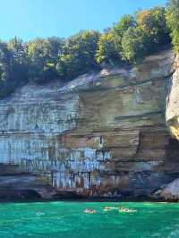Discover the wild beauty of the crystal blue water and sandstone cliffs along Lake Superior in MI