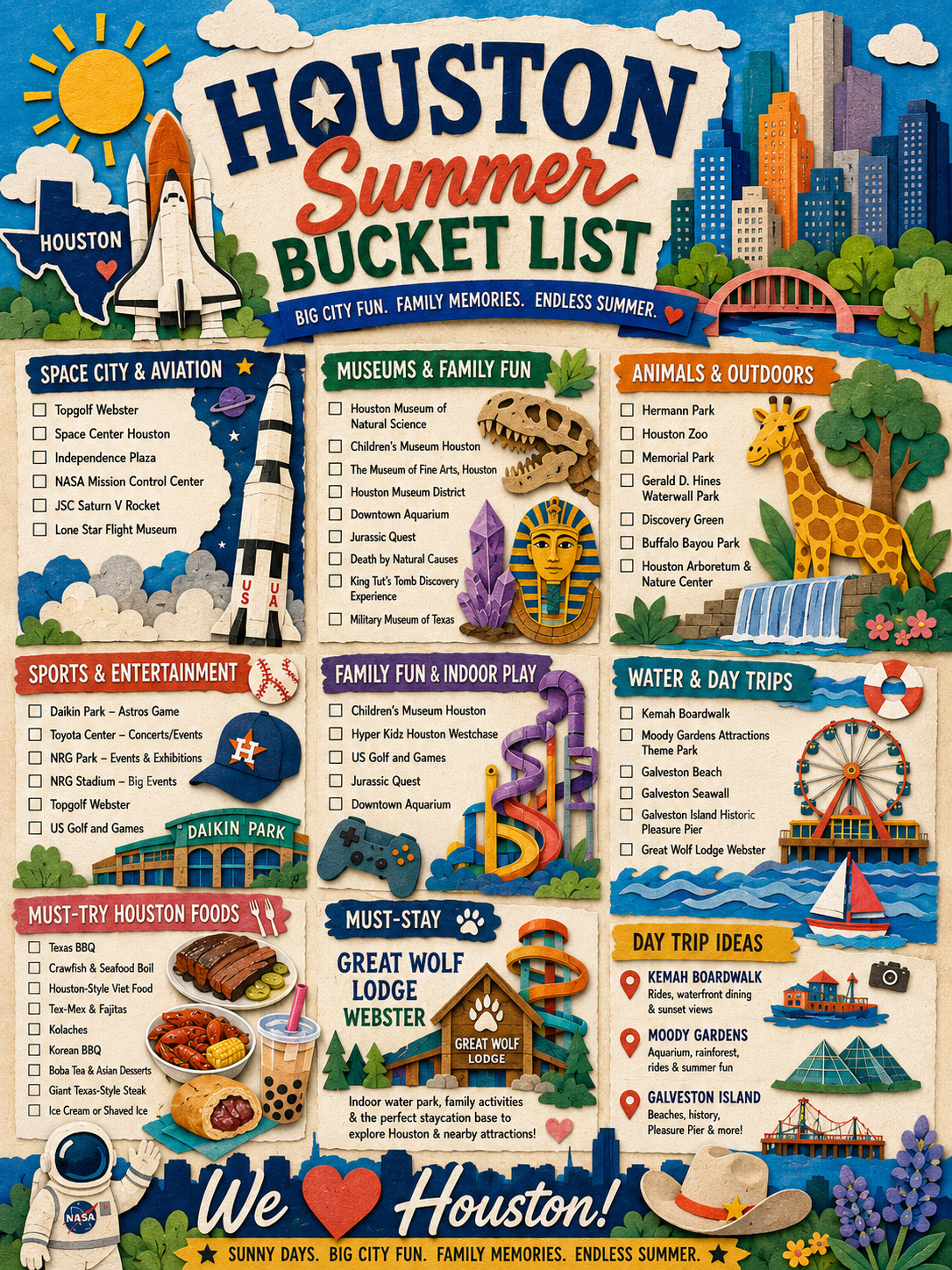 HOUSTON BUCKET LIST – Family Edition 