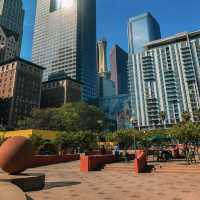 Relax at Pershing Square in Downtown LA 🇺🇸