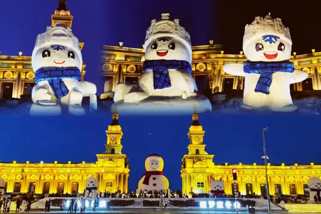 Harbin Music Corridor | Come and see the cute big snowman