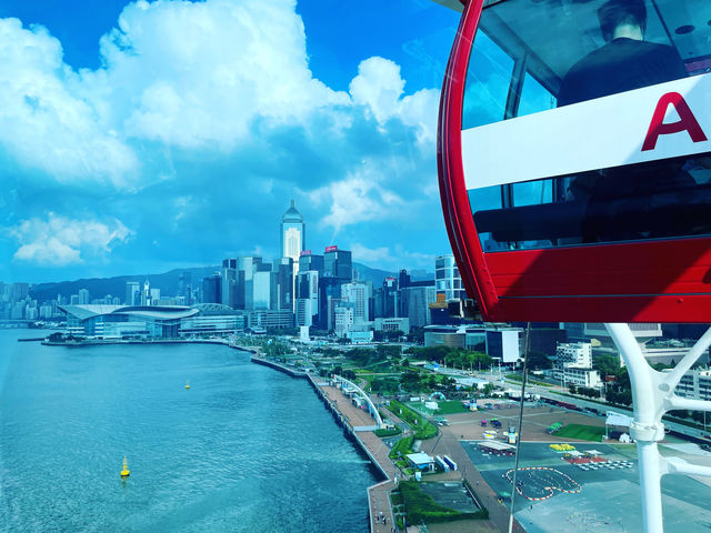 來香港必打卡的海景摩天輪，看全維港!!超級贊