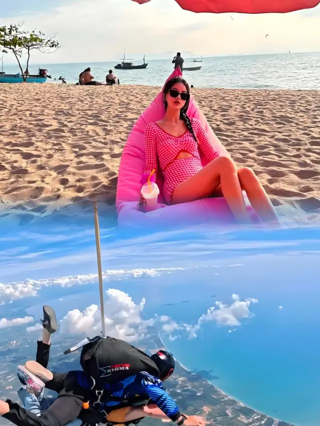 In Pattaya, don't miss the Tutu Beach paragliding experience, and enjoy the different scenery