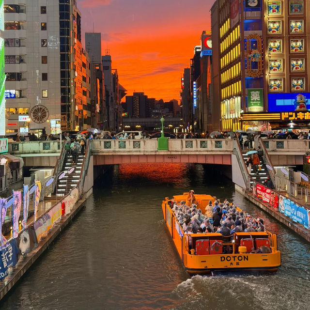 우와! 오사카 첫날에 이런 석양을 보다니… 심지어 폭우 뒤에! 🌅