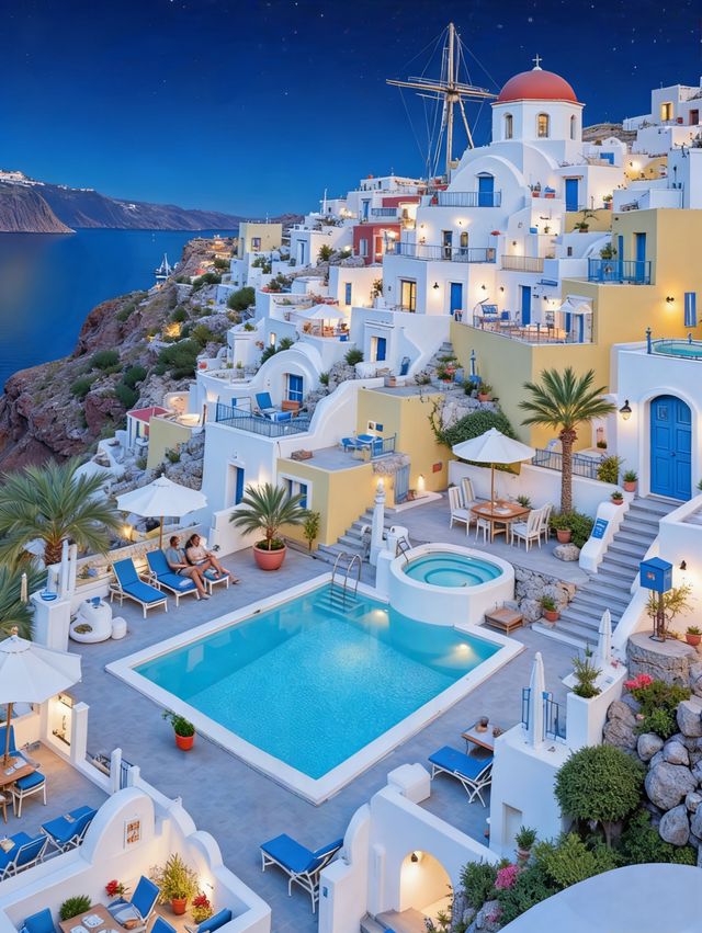 在聖托里尼藍白秘境，把日落和浪漫焊在鏡頭裡～