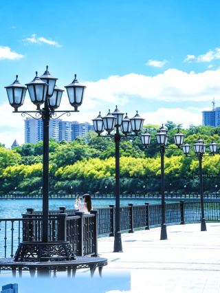 Chengdu looks stunning today! Cartoon clouds fill the entire blue sky &