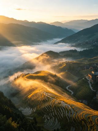 Longji Rice Terraces | September's golden waves of rice, a limited-time autumn romance