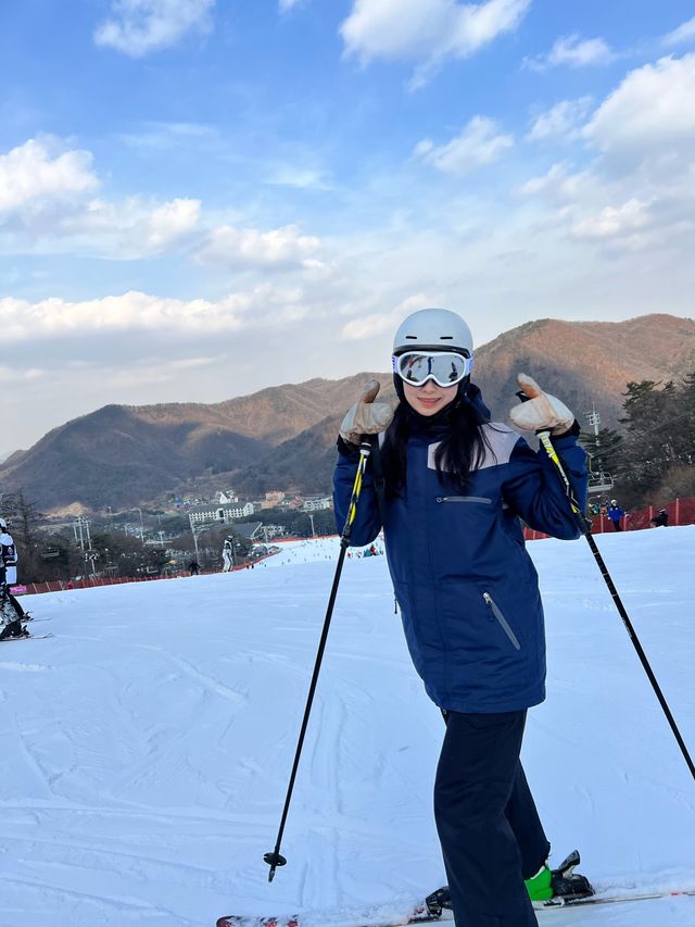 금잔디 스키에서 벗어나고자 가 본 지산 스키장에서의 최고 행복 스키⛷️