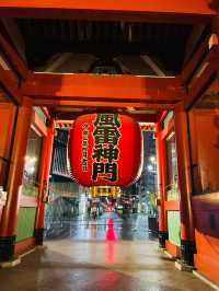 【東京都】鮮やかにライトアップされた夜の浅草寺を散策