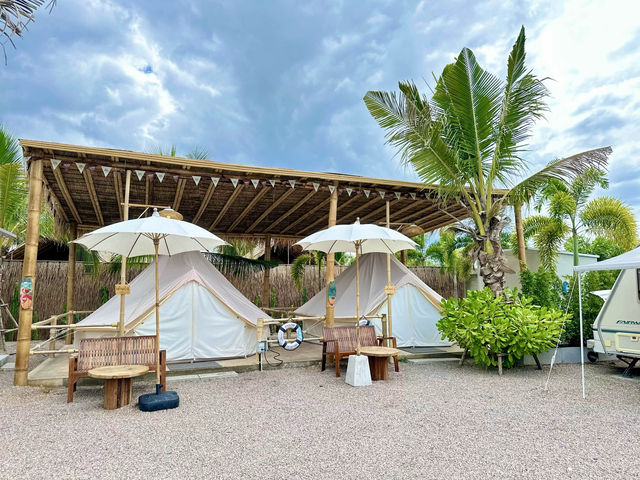 Waterside Camping บางตะบูน 🏕️🛶🌴