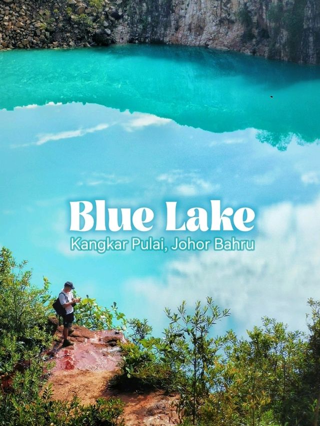 Beautiful turquoise-blue lake in Kangkar Pulai, Johor