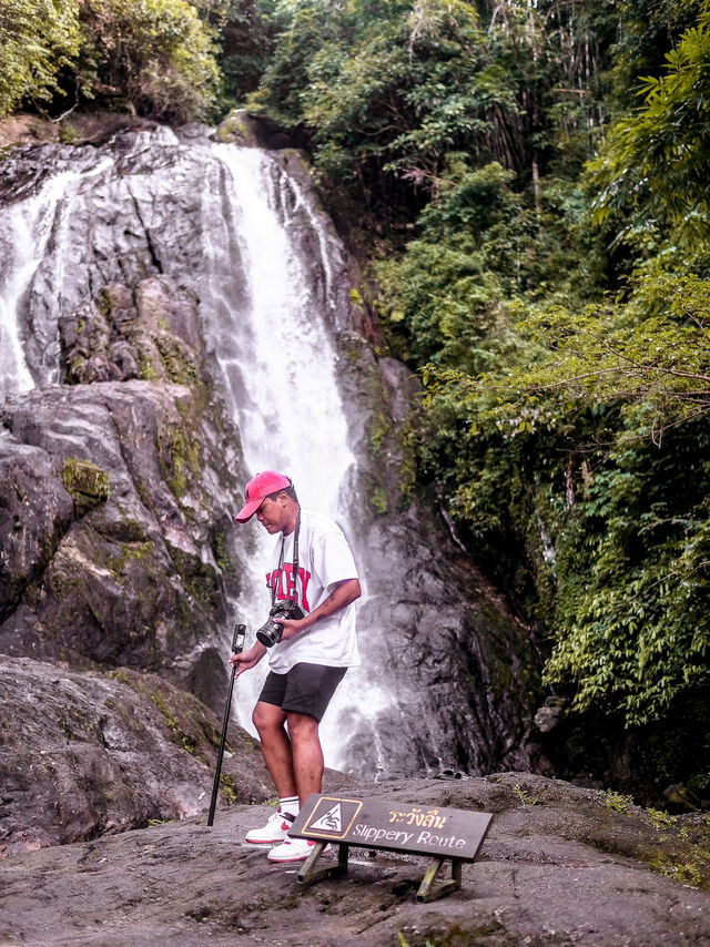 น้ำตกสวยเมืองระนอง น้ำตกปุญญบาล💦🌳