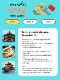 แจกแพลนเที่ยวซีอาน (Xi’an) 3 วัน 2 คืน 🇨🇳