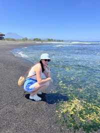 Black sand beach , Bali