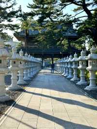 【千葉】続く参道に並ぶ灯篭 が美しい景観
