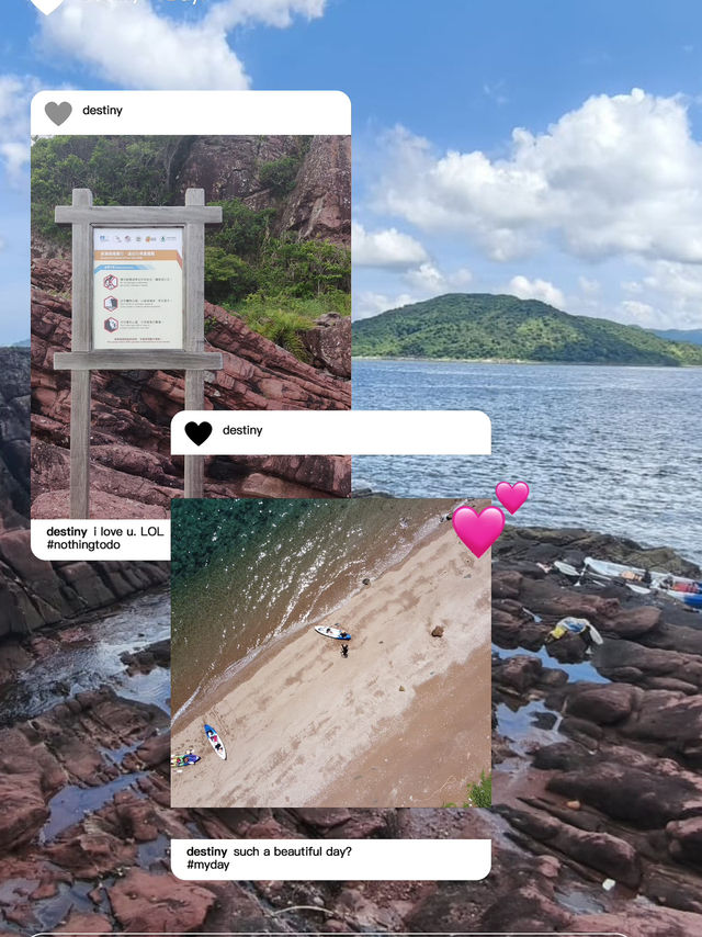 綠油油的海灘很寫意❤️❤️❤️