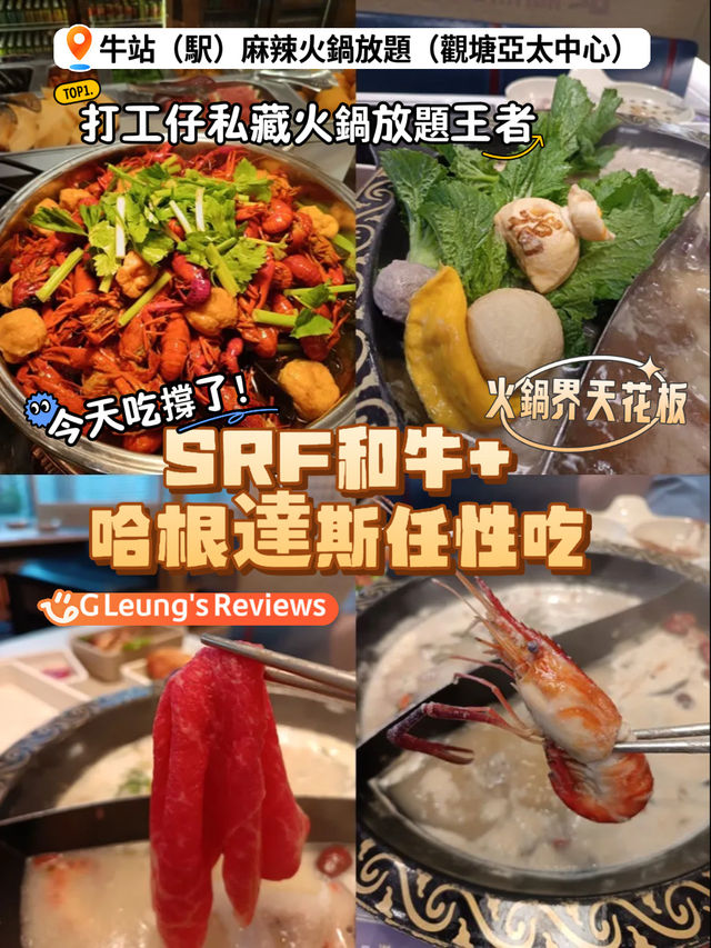 今天吃撐了！火鍋界天花板:SRF和牛+哈根達斯任性吃