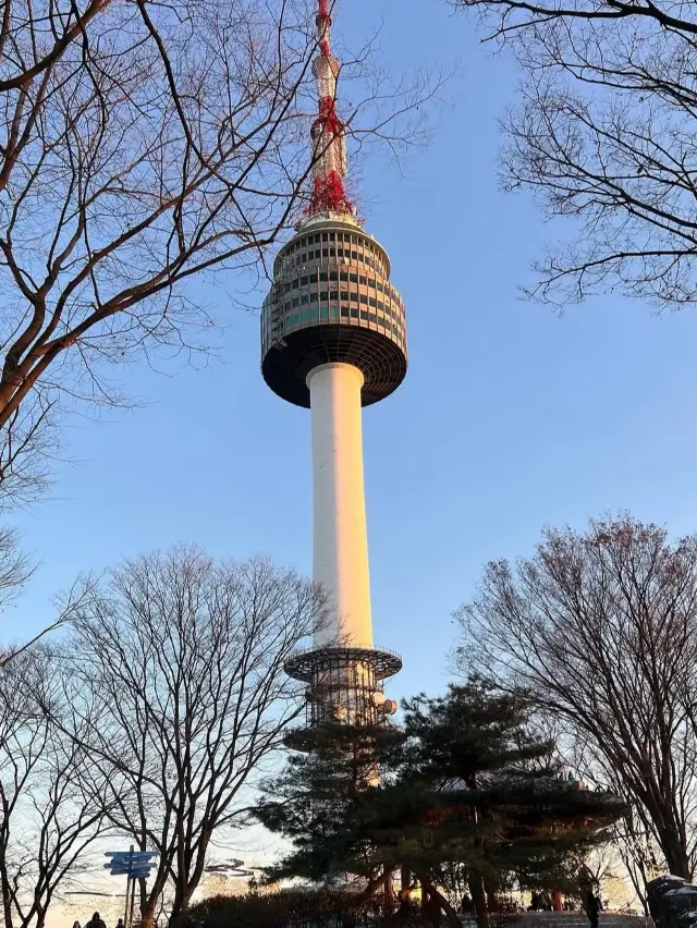 눈 내리는 날의 N서울타워