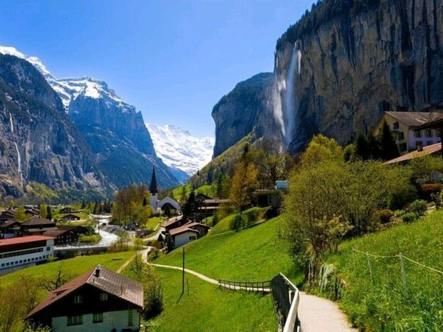 Lauterbrunnen, Switzerland: A popular destination for hikers, skiers, and nature lovers