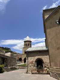 Low-key lovely temple in Mtskheta without tourist crowds 